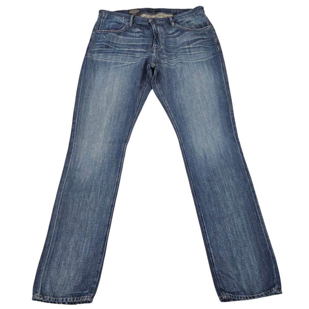 NWT John Varvatos Jeans Mens Size 38 Bowery Slim Straight Leg Casual Medium Wash